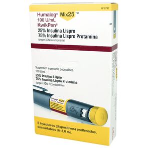 Humalog Mix25 Kwik Pen Insulina Lispro 25 UI 5 Cartridge - Eli lilly