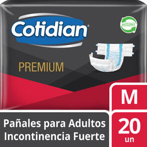 Product image of Pañal Adulto Premium Incontinencia Fuerte Talla M 20 Unidades - Cotidian