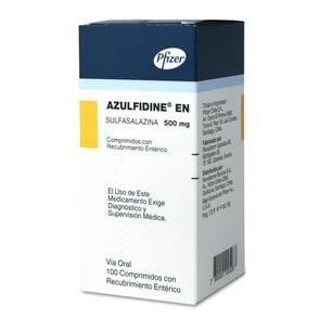 Azulfidine-En Sulfasalazina 500 mg 100 Comprimidos - Pfizer