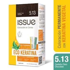 Eco Keratina Kit De Coloración En Crema Tono 5.13 Castaño Claro Chocolate - Issue