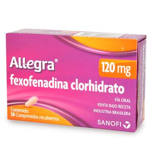 Allegra Fexofenadina 120 mg 30 Comprimidos Recubiertos - Sanofi