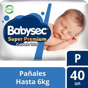 Product image of Super Premium Pañal Talla P (Hasta 6kg) 40 Unidades - Babysec