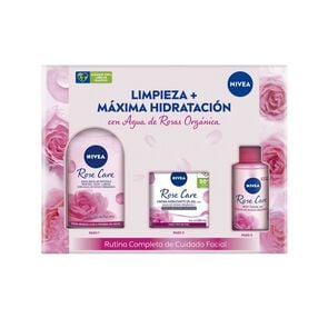 Product image of Pack Rutina Rose Care Agua Micelar Bifásica 400 mL + Crema Hidratante En Gel 50 mL + Mist Refrescante 150 mL - Nivea