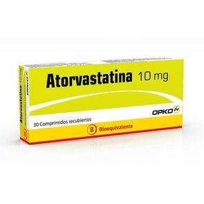 Atorvastatina 10 mg 30 Comprimidos - Opko