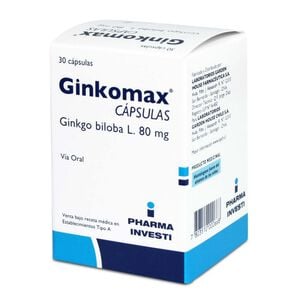 Product image of Ginkomax Ginkgo Biloba 80 mg 30 Cápsulas - Garden house