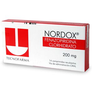 Nordox Fenilazodiaminopiridina 200 mg 14 Comprimidos - Tecnofarma