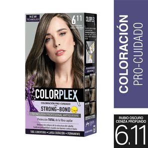 Product image of Coloración Permanente Pre-Cuidado Strong-Bond 6.11 Rubio Oscuro Ceniza Profundo - Colorplex