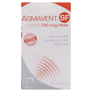 Asmavent Sf Salbutamol 100 mcg/Dosis Inhalador Bucal 200 Dosis - Milab