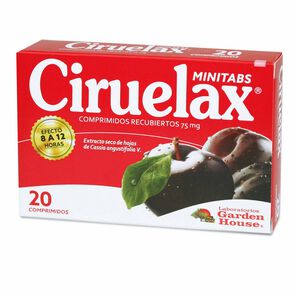 Ciruelax Minitabs Cassia Angustifolia 75 mg 20 Comprimidos - Garden house