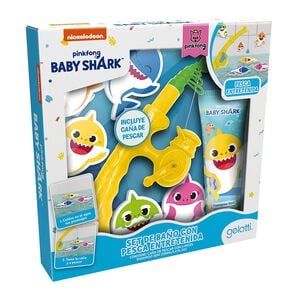 Set de Baño Baby Shark, Shampoo 3 en1 + Juego Pesca - Gelatti