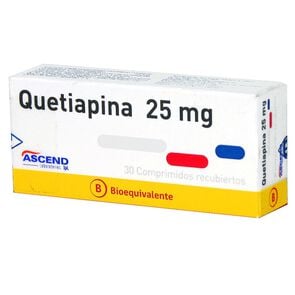 Product image of Quetiapina 25 mg 30 Comprimidos - Genericos bioequivalentes