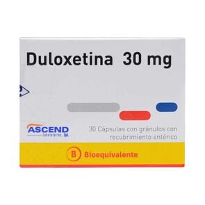 Product image of Duloxetina 30 mg 30 Cápsulas - Genericos bioequivalentes