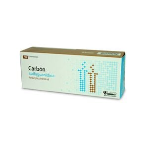 Product image of Carbon Sulfaguanidina Carbon 127 mg 10 Comprimidos - Valma