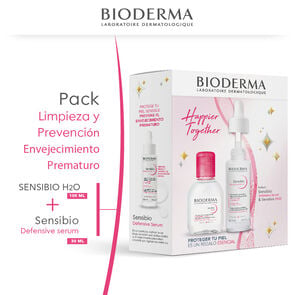 Sensibio H2O Agua Micelar 100ml + Sensibio Defensive Serum Concentrado Hididratante 30ml - Bioderma