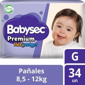 Product image of Pañales Premium Flexiprotect 34 Pañales Talla G - Babysec