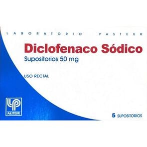 Diclofenaco Sódico Adulto 50 mg 5 Supositorios - Pasteur