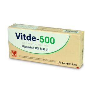 Product image of Vitde-500 Vitamina D3 500 UI 30 Comprimidos - Pasteur