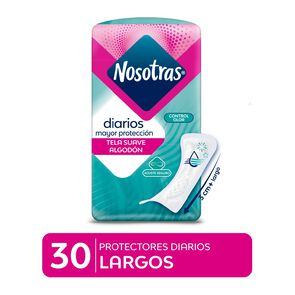 Protector Diario Largo Tela Suave 30 Unidades - Nosotras