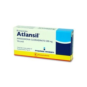 Atlansil Amiodarona 200 mg 20 Comprimidos - Pharma investi