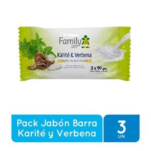 Jabón Barra Karite y Verbena 90 grs x3 - Family set