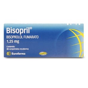 Bisopril Bisoprolol 1,25 mg 30 Comprimidos Recubiertos - Eurofarma