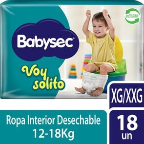 Product image of Pañal de Bebe Voy Solito XG-XXG 18 unidades - Babysec