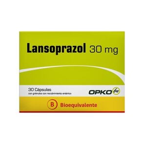 Lansoprazol 30mg 30 cápsulas - Genericos bioequivalentes