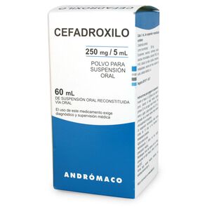 Product image of Cefradoxilo 250 mg/5mL Jarabe 60 mL - Genericos varios