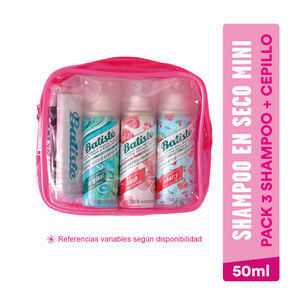 Pack 3 Shampoo En Seco Mini 50 Ml + Cepillo - Batiste