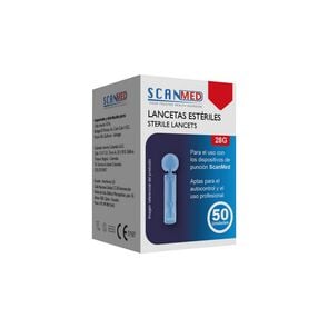 Product image of Scanmed Vgl01 50 Lancetas Estéril 28G Para Punción - Acc. medicos inverlar