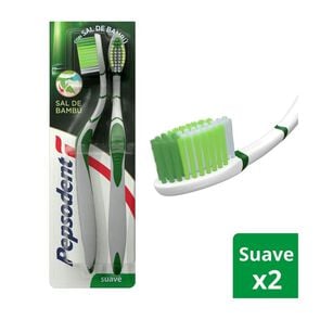 Product image of Cepillo Dental Bamboo Salt Suave X2 - Pepsodent