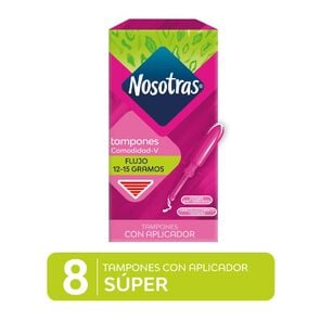 Product image of Tampón Super Plus con Aplicador Flujo Muy Intenso 8 Unidades - Nosotras