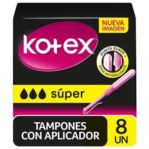 Product image of Tampón Evolution Super Con Aplicador Flujo Moderado a Intenso 8 Unidades - Kotex