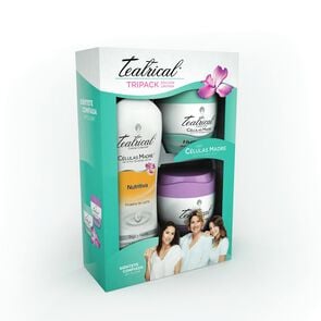 Product image of Teatrical Crema Corporal 400 mL + Crema Facial Desmaquillante 200 grs + Crema Facial Humectante 200 grs