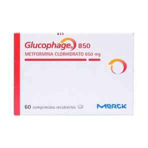 Glucophage Forte Metformina 850 mg 60 Comprimidos Recubiertos - Merck