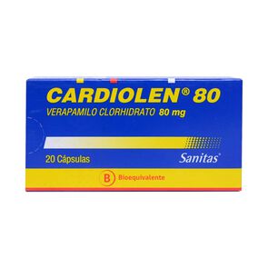 Cardiolen 80 Verapamilo Clorhidrato 80 mg 20 Cápsulas - Sanitas