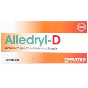 Alledryl-D Pseudoefedrina 120 mg 20 Cápsulas - Prater