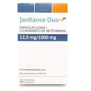 Jardiance Duo Empagliflozina 12,5 mg 60 Comprimidos Recubiertos - Boehringer ingelheim