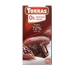 Chocolate Negro Con 72% Cacao 75 gr - Torras