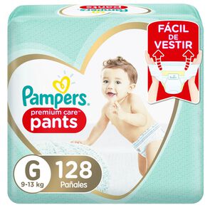 Pañales Premium Care Pants Talla G, 128 Unidades - Pampers