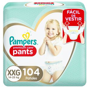 Pañales Premium Care Pants Talla XXG, 104 Unidades - Pampers