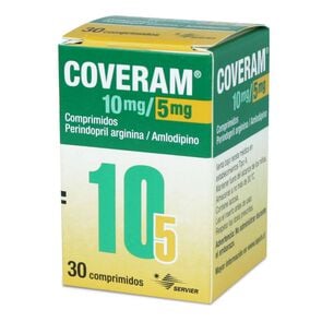 Product image of Coveram Perindopril Arginina 10 mg 30 Comprimidos - Ferrer