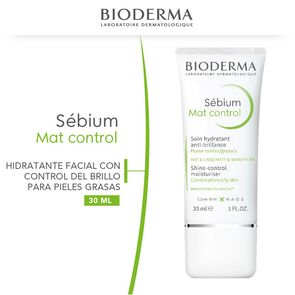 Sebium Mat Control Cuidado Hidratante y Matificante Larga Duración 30 mL - Bioderma