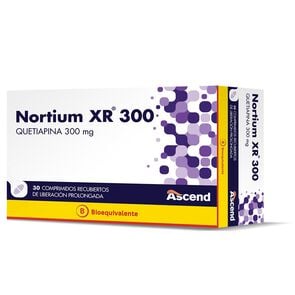 Nortium XR Quetiapina 300 mg 30 Comprimidos Recubiertos de Liberación Prolongada - Ascend