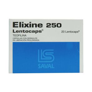 Elixine Lentocap. Teofilina 250 mg 20 Cápsulas - Saval