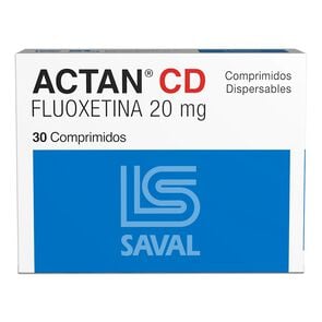 Product image of Actan CD Fluoxetina 20 mg 30 Comprimidos - Saval