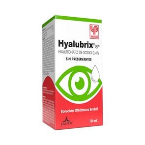 Product image of Hyalubrix Sp Solucion Oftalmica Esteril 0,4% Libre De Preservantes 10 mL - Sanfer