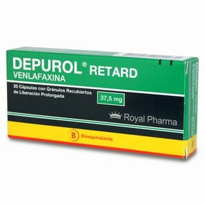 Product image of Depurol Retard Venlafaxina 37,5 mg 20 Cápsulas - Royal pharma