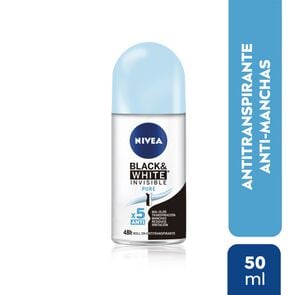 Product image of Desodorante Roll On Invisible Black & White Pure 50 mL - Nivea