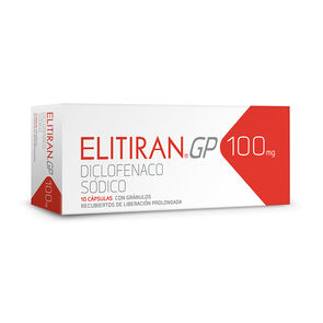 Product image of Elitiran-Gp  Diclofenaco Sodico 100 mg 10 Cápsulas - Mintlab